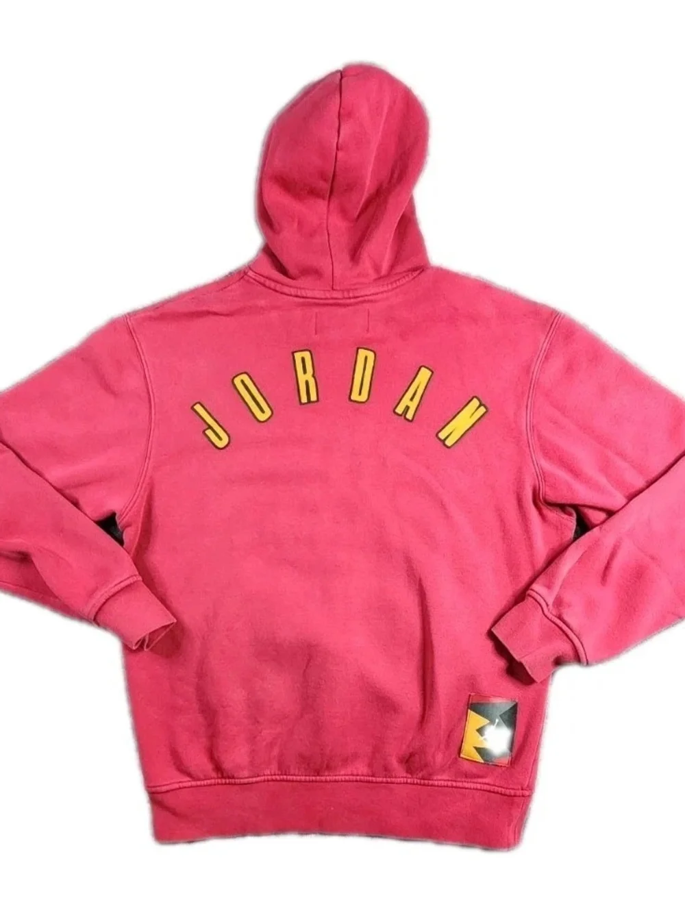 Jordan Hoodie Mens Small Red Pullover Sweatshirt Lightning Bolt Graphic Jumpman
